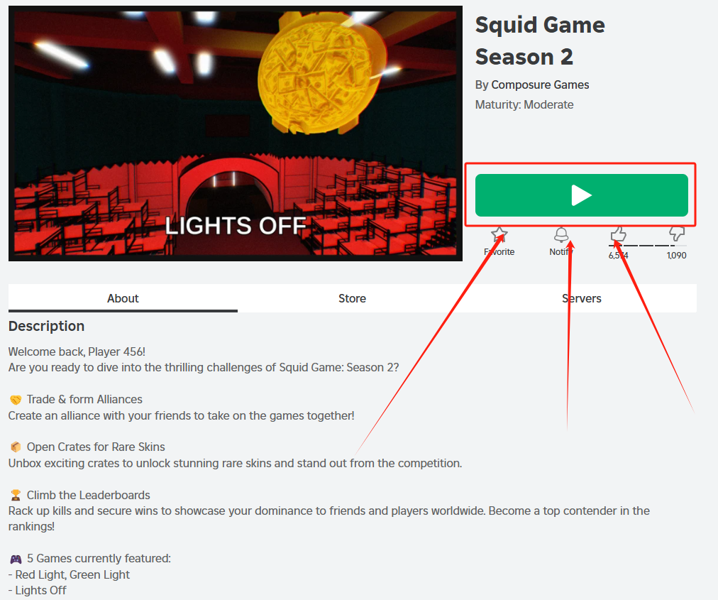 Squid Game Controls